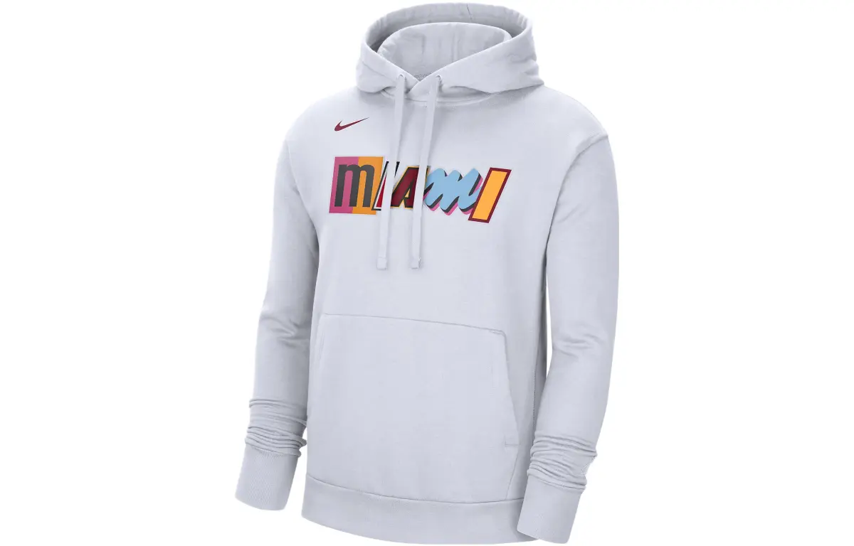 Nike Sweatshirts Men's White Hooded Moderate Straight Fit