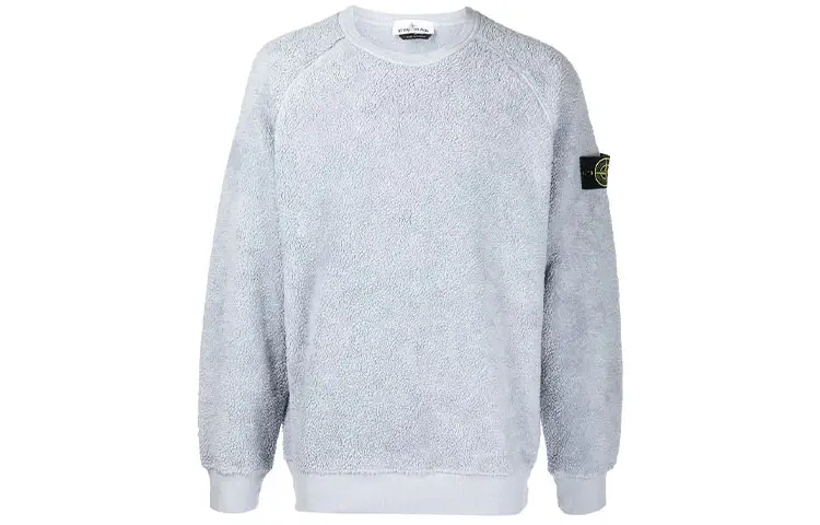 STONE ISLAND Sweatshirts Men's Gray Crew Neck Moderate Regular
