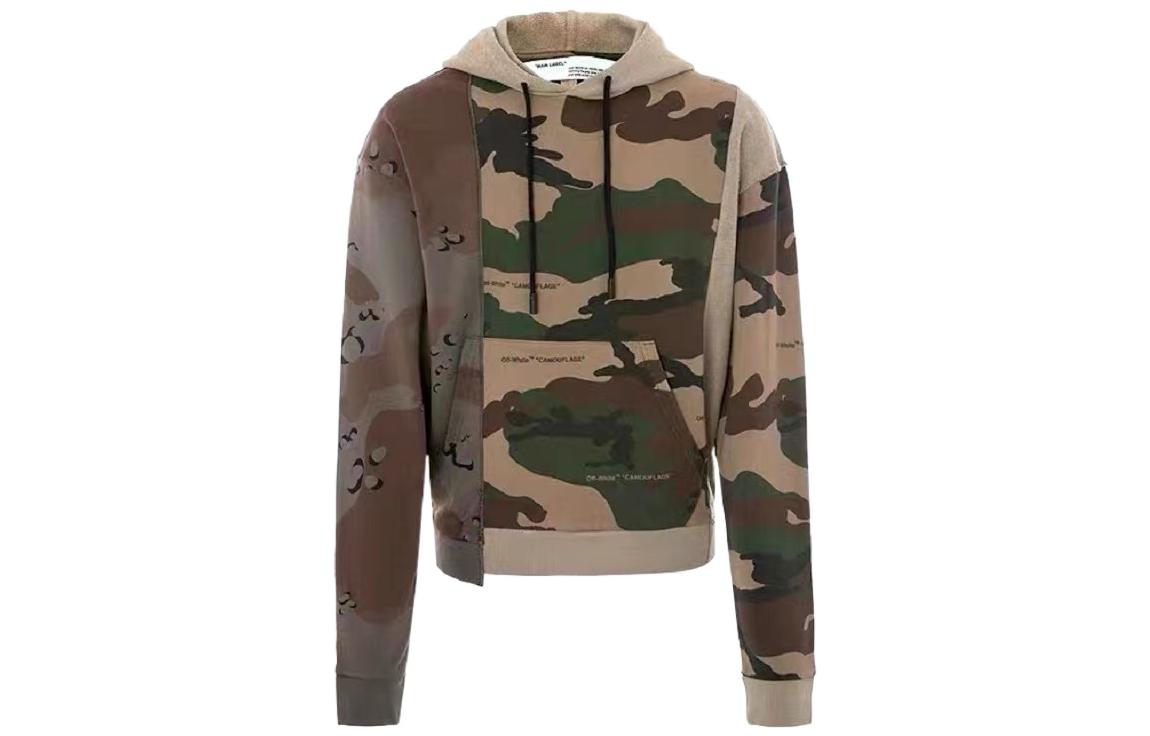 OFF WHITE FW19 Sweatshirts Men's Camouflage Hooded Moderate Heavyweight