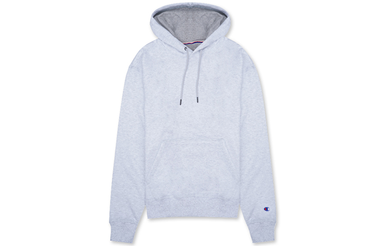 Champion Left Chest Small Logo Fleece Lined, US Version, Winter Sweatshirt Unisex Light Gray