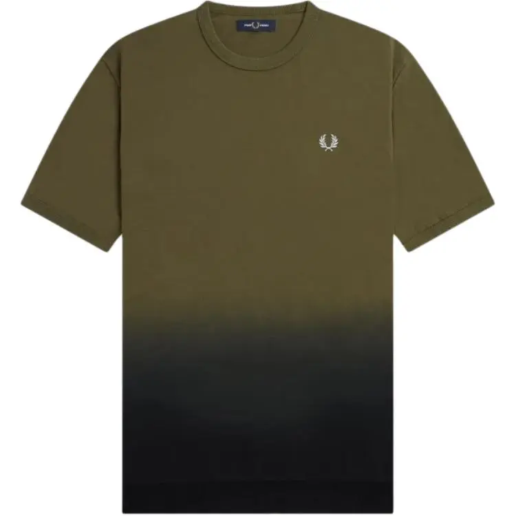 FRED PERRY T Shirts Men's Green Crew Neck