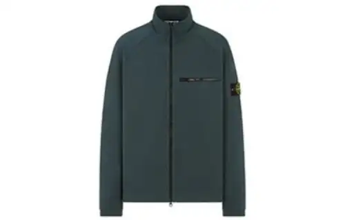 STONE ISLAND Sweatshirts Men's Green Stand Collar Moderate Other