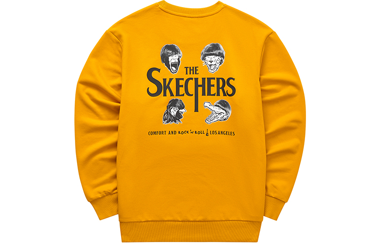 Skechers Funny Monster Sweatshirts Unisex Crew Neck Moderate Regular