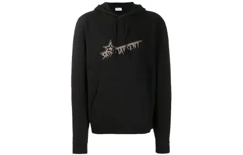 SAINT LAURENT Sweatshirts Men's Black Hooded Moderate Other