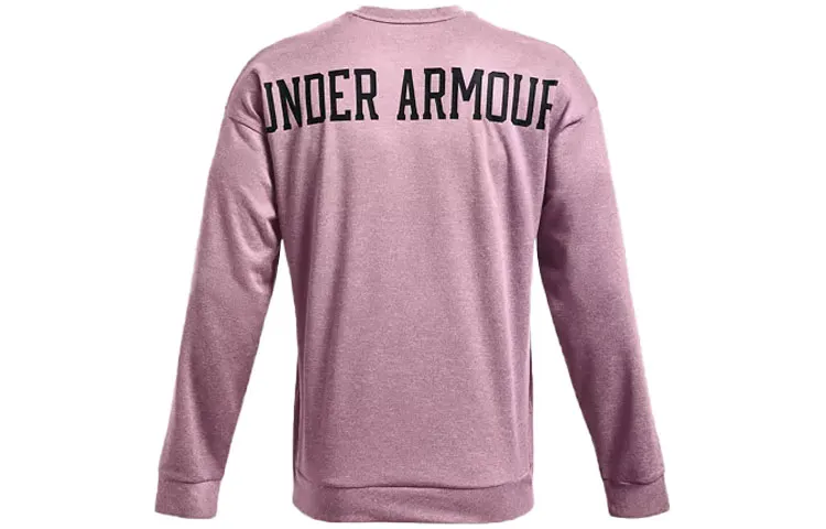 Under Armour RECOVER Sweatshirts Men's Hibiscus Pink Crew Neck Moderate Regular
