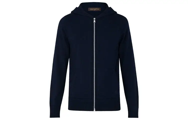 LOUIS VUITTON New Quarterly Products Of LV Sweatshirts Men's Blue Hooded Moderate Regular