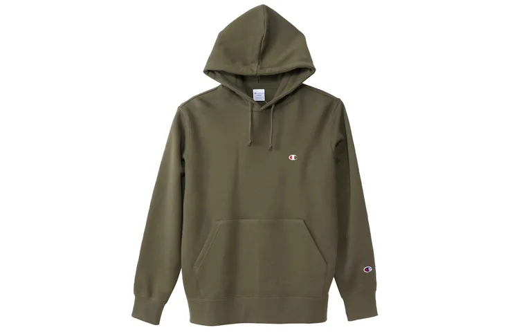 Champion Sweatshirt Japan Version Unisex Army Green