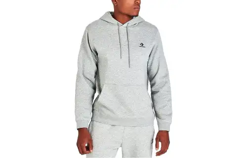Converse Sweatshirts Men's Gray Hooded Moderate Regular
