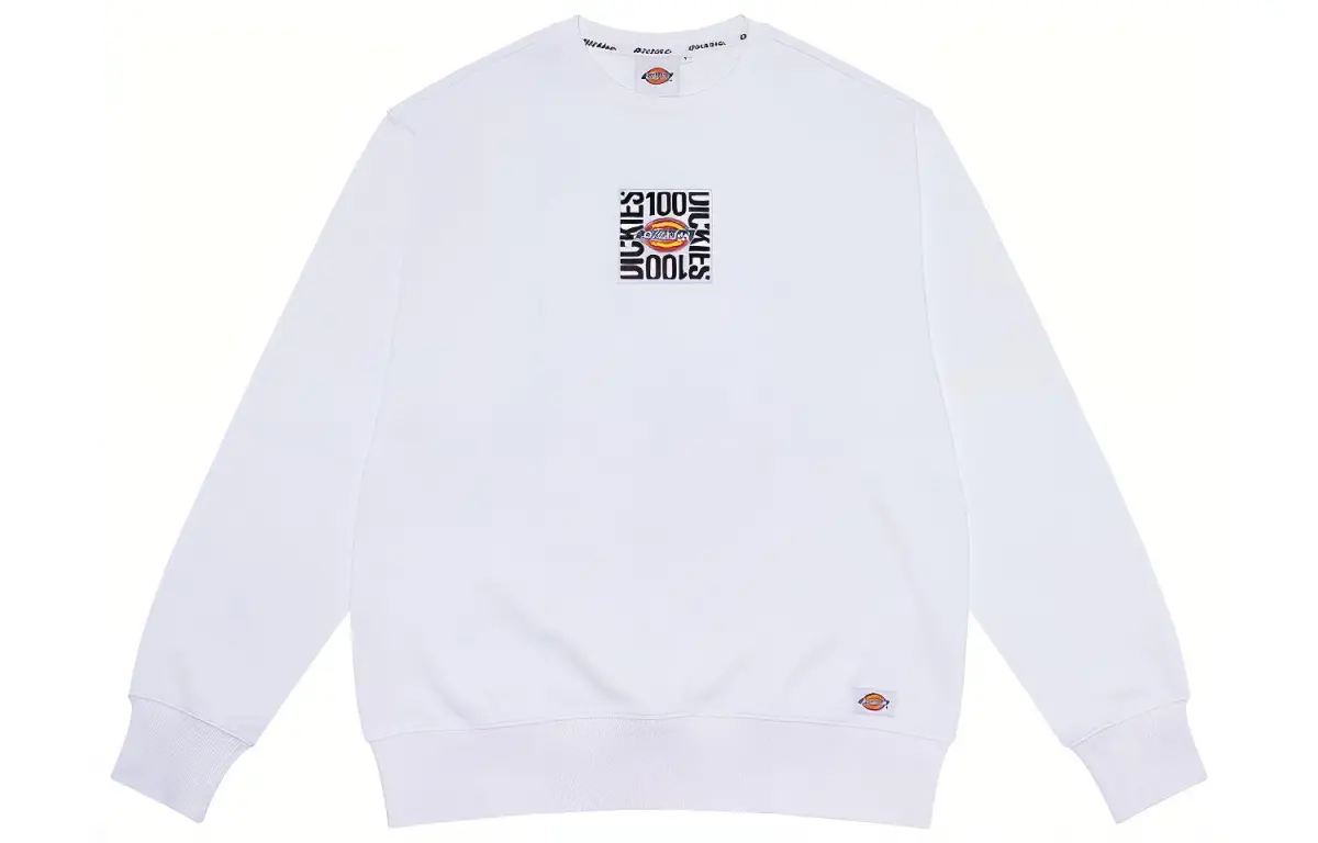 Dickies Sweatshirts Unisex White Crew Neck Moderate Regular