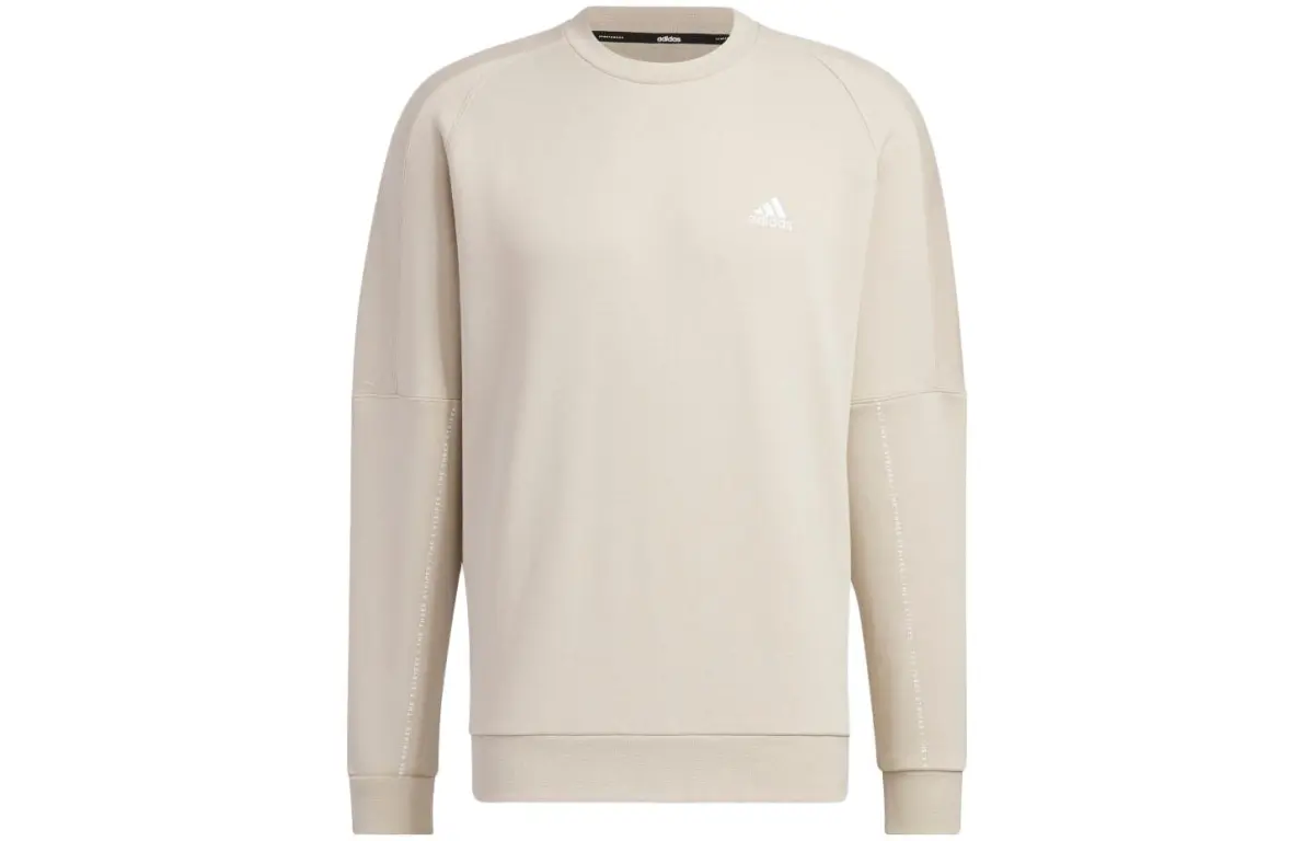 Adidas Sweatshirts Unisex Beige Crew Neck Moderate Other