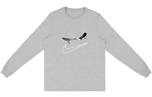 Travis Scott X Jordan Sweatshirts Unisex Gray Crew Neck Moderate Regular
