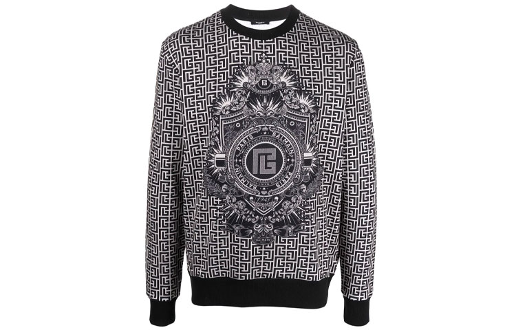 Мужские худи BALMAIN BALMAIN FW21 Logo (серый)