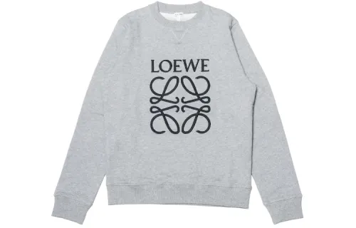 LOEWE Sweatshirts Men's Gray Crew Neck Moderate Regular