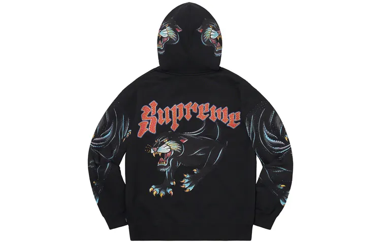 Supreme Panther Zip Up Hooded Sweatshirt