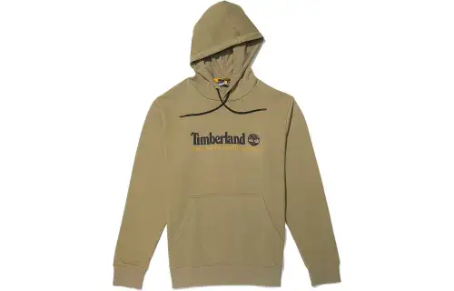 Timberland Sweatshirts Men's Green Hooded Moderate Regular
