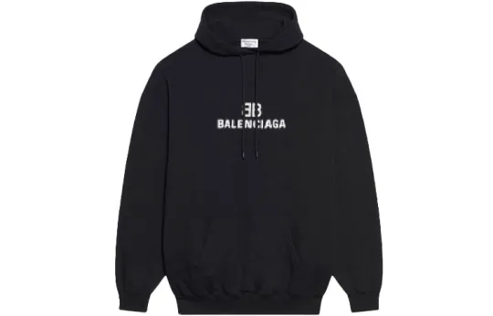 Balenciaga Mens Bb Pixel Medium Fit Hoodie