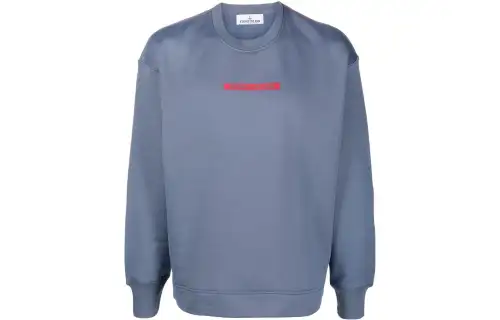 STONE ISLAND Sweatshirts Men's Blue Crew Neck Moderate Regular