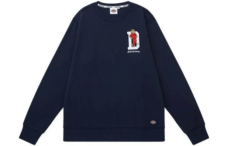 Dickies Sweatshirts Unisex Dark Marine Blue Crew Neck Moderate Regular