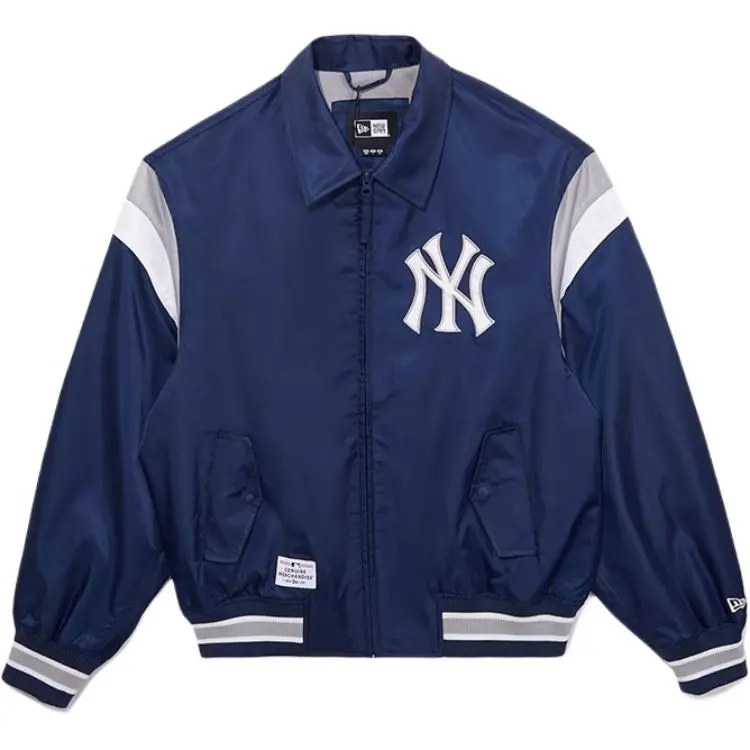 New Era SS25 Baseball Jacket Unisex Navy Blue