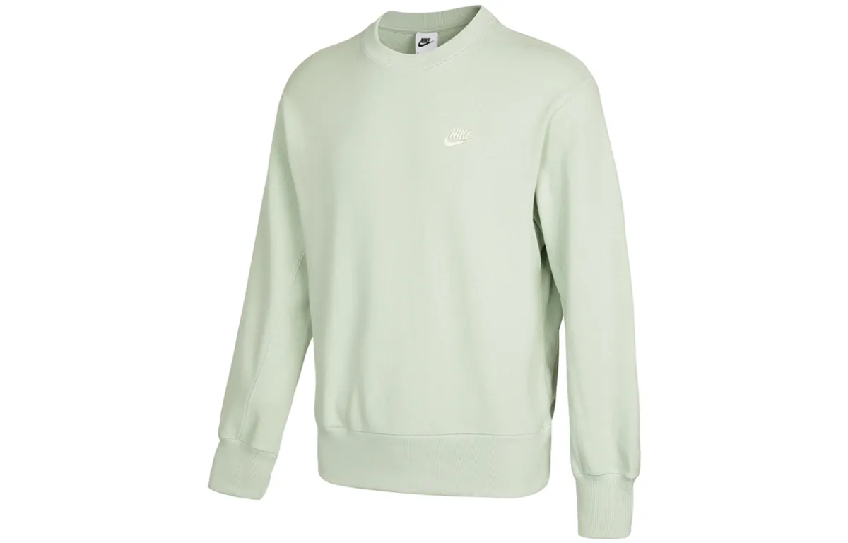 Nike Sweatshirts Men's Light Green Crew Neck Moderate Regular