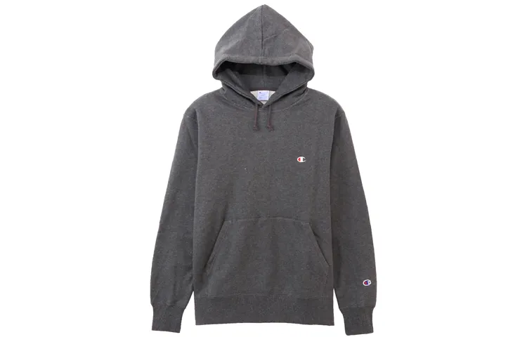 Champion Sweatshirts Unisex Charcoal Gray Hooded Thickened Regular