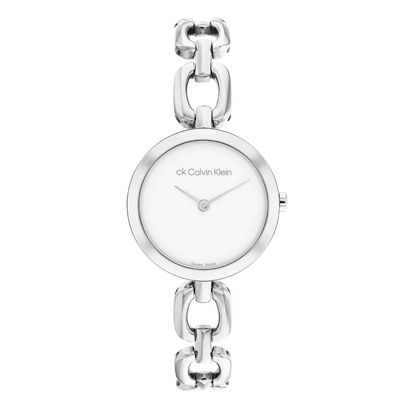 CALVIN KLEIN Wrist Watches Quartz Movement Steel Strap 26mm White Dial Women's Watch