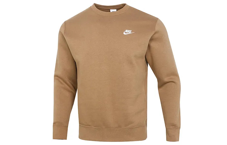 Nike Sweatshirts Men's Khaki Crew Neck Thickened Regular
