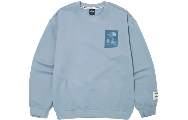THE NORTH FACE Sweatshirts Unisex Sky Blue Crew Neck Moderate Straight Fit