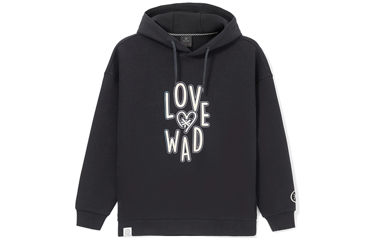 Li Ning, black hoody for men and women, oversize