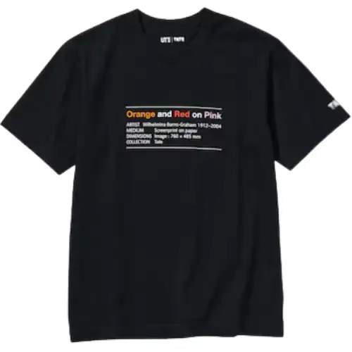 UNIQLO T Shirts Unisex Black Crew Neck Moderate Straight Fit