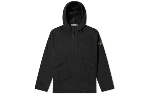 STONE ISLAND Sweatshirts Men's Black Hooded Moderate Regular