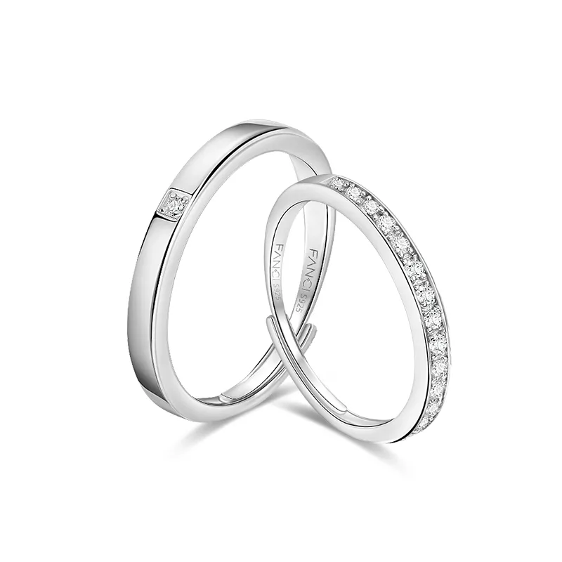 FANCI 925 Sterling Silver Ring Pair Unisex