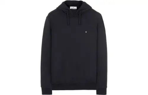 STONE ISLAND Sweatshirts Men's Black Hooded Moderate Regular