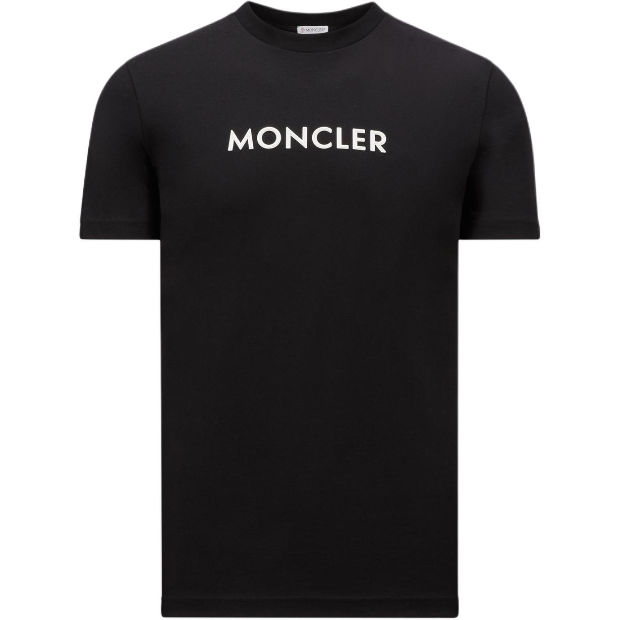 Мужская футболка Moncler Logo (черная)