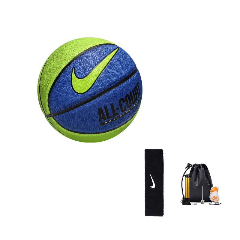 Nike Pu Basketball Blue Green Size 7 Training Unisex