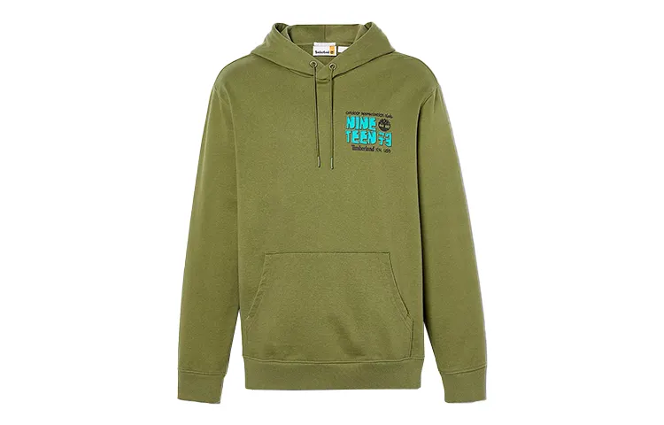 Timberland Sweatshirts Unisex Green Hooded Moderate Regular