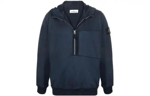 STONE ISLAND Sweatshirts Men's Blue Hooded Moderate Regular