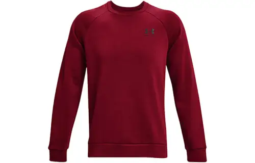 Under Armour Rival Sweatshirts Men's Cordova Red Crew Neck Moderate Regular