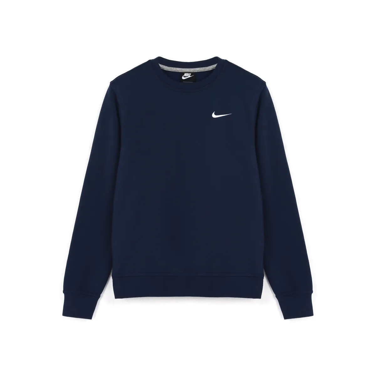 Nike Knitted Fabric Sports Thickened And Fleece Lined Thermal Crew Neck Pullover Sweatshirt Winter Men's Blue