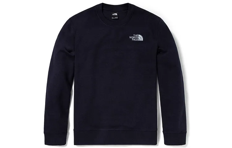 THE NORTH FACE Sweatshirts Unisex Navy Blue Crew Neck Moderate Straight Fit