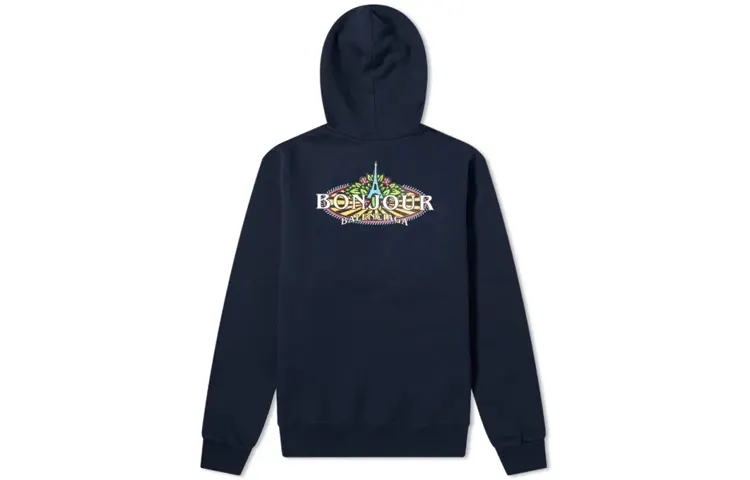 Balenciaga Bonjour Logo Popover Hoodie