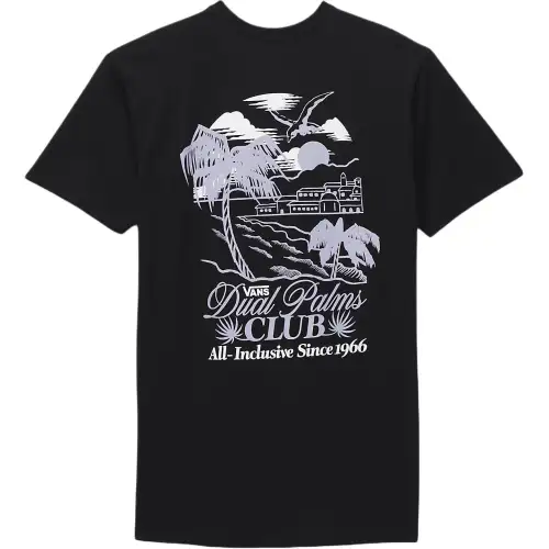 Vans T Shirts Men's Black Crew Neck Moderate Straight Fit