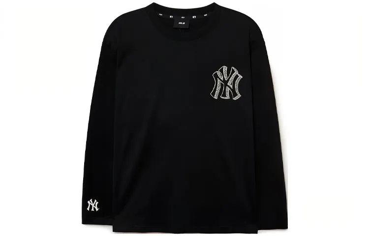 MLB New York Yankees Sweatshirts Unisex Black Crew Neck Moderate Other