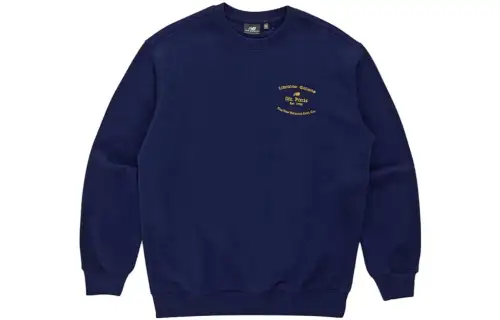 New Balance Sweatshirts Men's Marine Blue Crew Neck Moderate Other