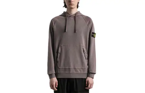 STONE ISLAND Sweatshirts Men's Gray Hooded Moderate Regular