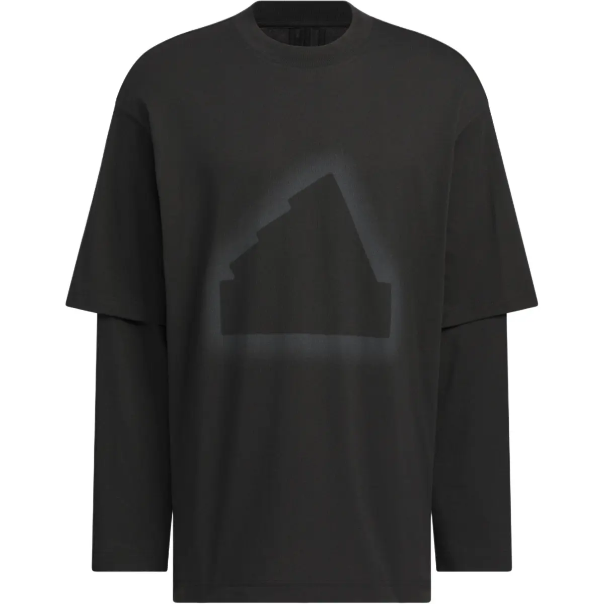 Adidas T-Shirts Men's Black Crew Neck Moderate Straight Fit