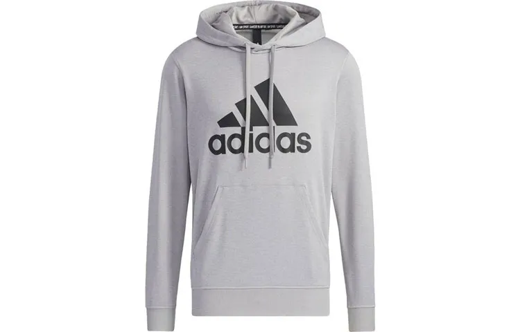Adidas Sweatshirts Men's Gray Hooded Moderate Regular