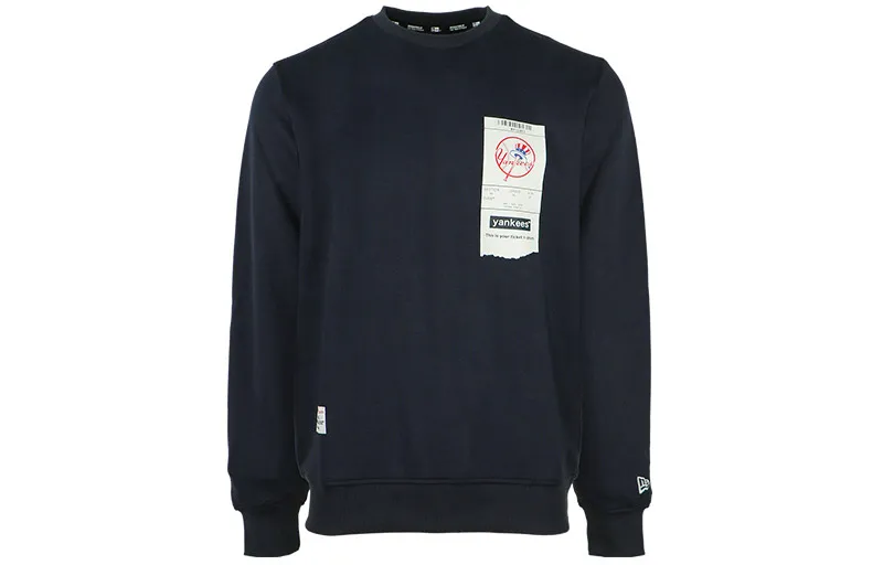 New Era Sweatshirts Unisex Navy Blue Crew Neck Moderate Regular