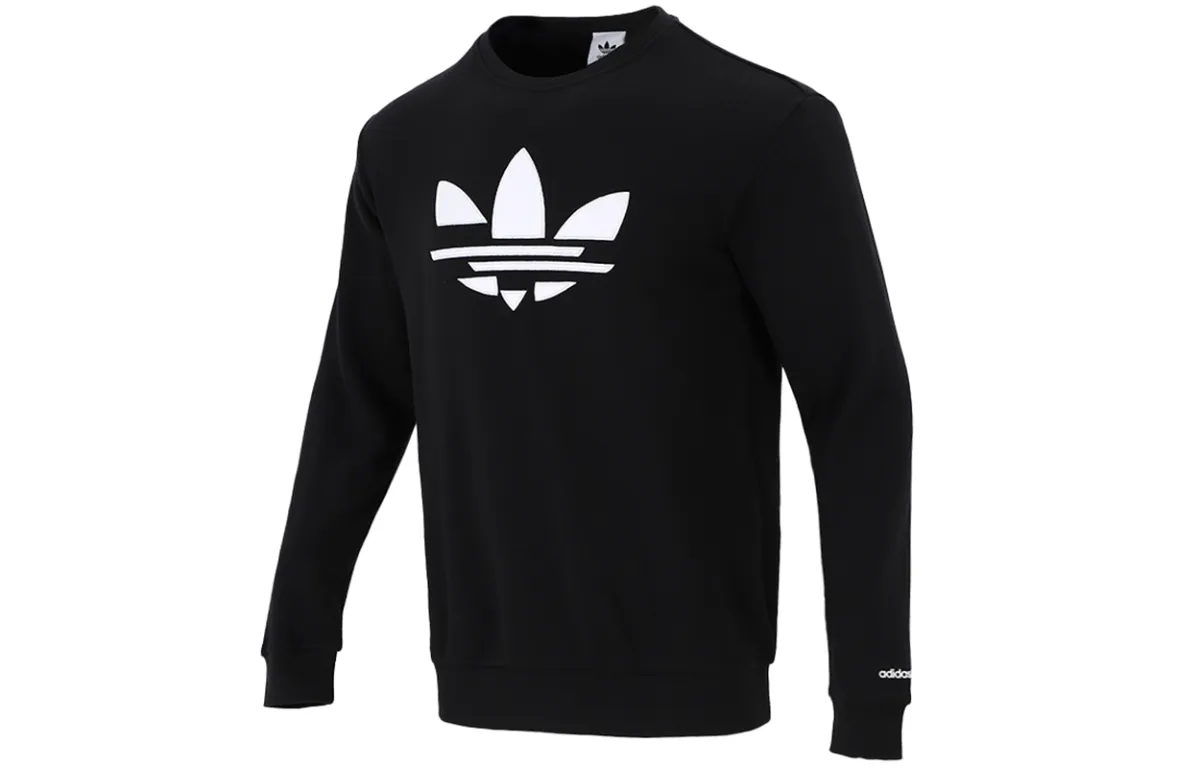 Adidas Originals Sweatshirts Men's Black Crew Neck Moderate Regular