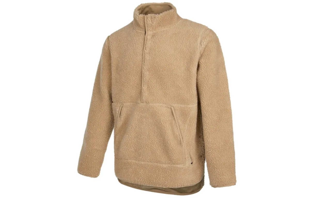 Nike Sweatshirts Men's Khaki Stand Collar Moderate Regular